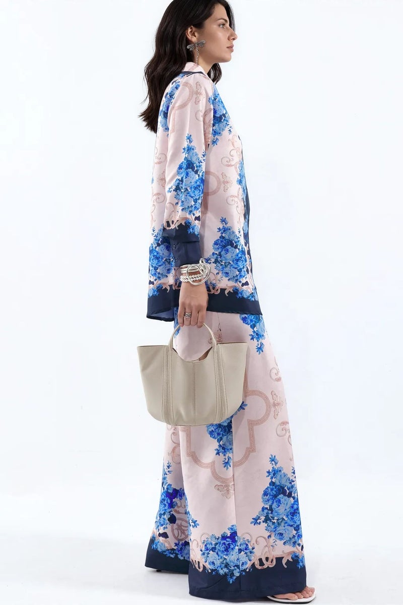 Jennyfer Floral Shirt And Wide-Leg Pants Set - Image 3