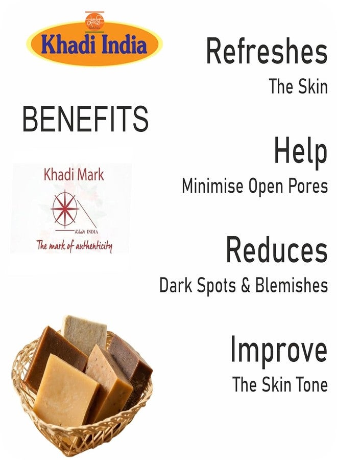 Vedimatic Khadi 100% Pure & Natural Almond Soap, 125g |Herbal Bathing Bar | Natural Soap with Essential Oils | Restores moisture content| Suitable for All Skin Types | Pack of 4 - Image 3