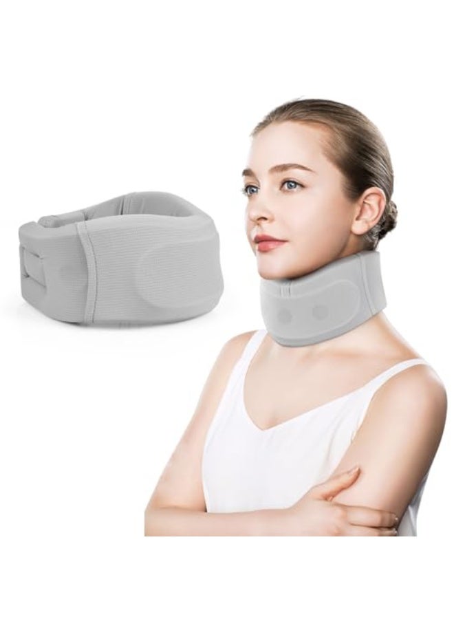Cervical Correction Neck Brace, Adjustable Neck Support Brace for Sleeping, Used to Relieve Neck Fatigue and Spinal Pressure, Removable Wash Cover Neck Support - Moonlight Grey - L Code - Image 1