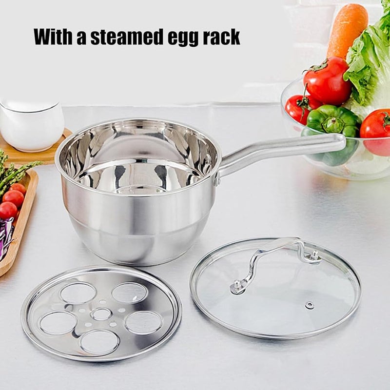 وعاء بخاري من الفولاذ المقاوم للصدأ مزدوج الطبقات مع مقبض مضاد للانزلاق، أواني طهي متعددة الاستخدامات - Image 5