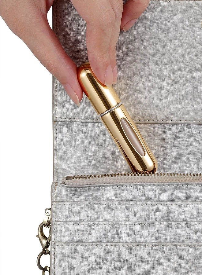 2 Pcs 6ml Travel Refillable Perfume Atomizer Spray Bottle Set (Frosted Gold+Frosted Sliver) - Image 5