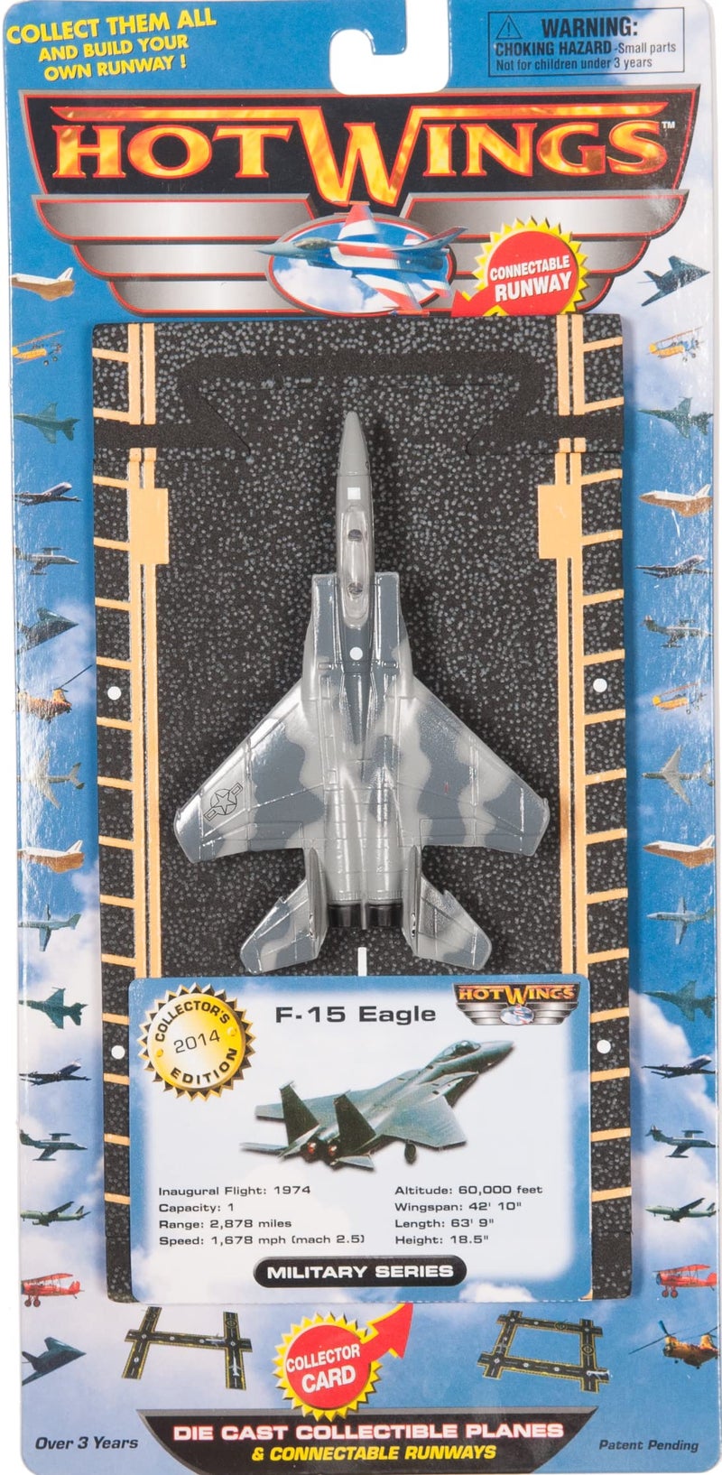 Hot Wings Planes Hot Wings F15 Eagle Military Markings with Connectible Runway in Aviation Museums Nationwide - Image 2