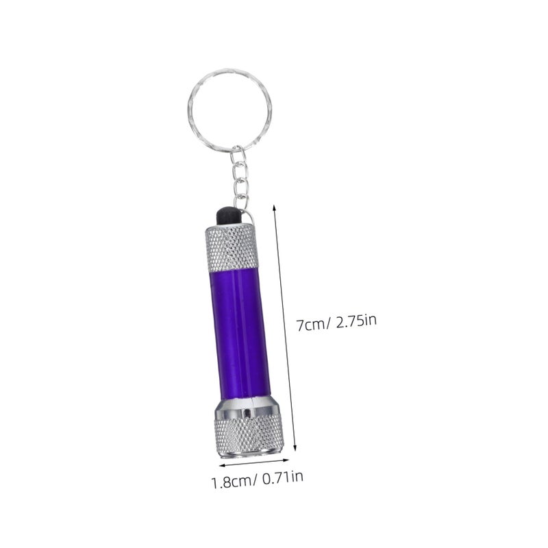 8pcs Mini Keychain LED Flashlights Portable Aluminum Alloy Torch for Camping Hiking Outdoor Random Colors - Image 3
