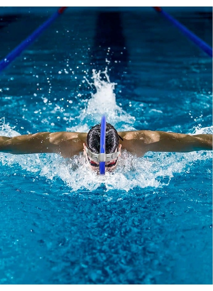 أنبوب تنفس للسباحة، ملحقات السباحة، معدات السباحة، تدريب السباحة، غطس السنوركل، مريح من السيليكون  للطعام، صمام تصريف أحادي الاتجاه، للحوض والمياه المفتوحة - Image 3