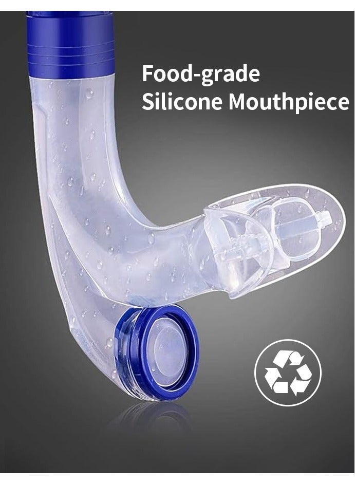 أنبوب تنفس للسباحة، ملحقات السباحة، معدات السباحة، تدريب السباحة، غطس السنوركل، مريح من السيليكون  للطعام، صمام تصريف أحادي الاتجاه، للحوض والمياه المفتوحة - Image 5