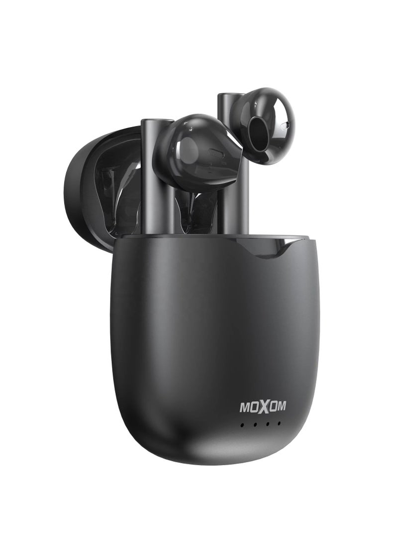 MOXOM - WL39 Tws Bluetooth In-Ear Earphones With Charging Case Black - Image 1