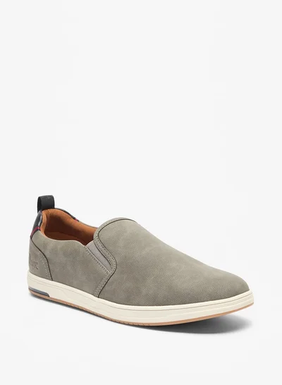 لي كوبر Men's Solid Loafers with Pull Tabs
