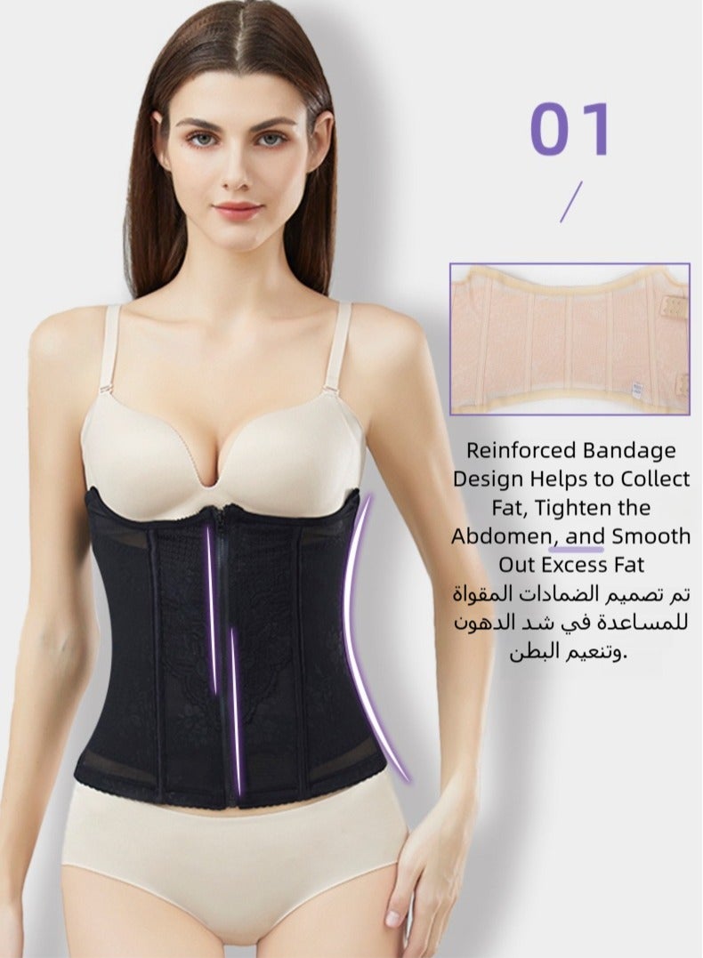 ONLYMAY Waist Trainer Corset Shapewear Tummy Control Body Shaper Waist Cincher for Women Postpartum Belly Band Wrap - Image 4