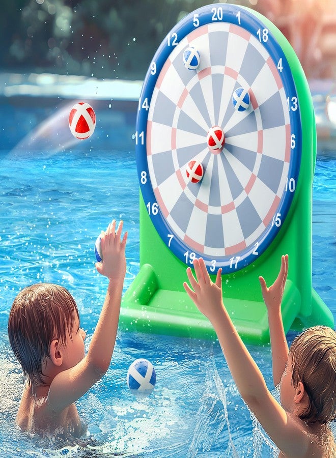 iPlay, iLearn Pool Wave Kids Fun Pool Toys, Inflatable Dart Board Water Game, Swimming Pool Floats, Beach Yard Outdoor Play, Cool Summer Party Gift for 6 7 8 9 10 12 Year Old Boy Girl Teen Adult-Green - Image 1