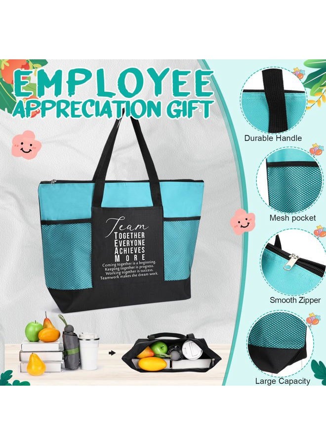 Locmeo 20 Pcs Team Employee Appreciation Tote Bags Gifts with Mesh Pocket Zipper for Women Coworkers Office(Colorful) - Image 4