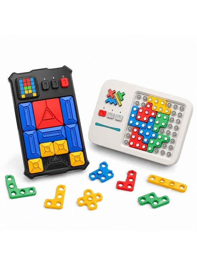 GiiKER Super Slide & Super Blocks Bundle, 1500+ Challenges Brain Teaser Puzzle Games, STEM Educational Toys for Kids Teens, Family Travel Board Games, Birthday Gifts for Boys Girls - Image 1