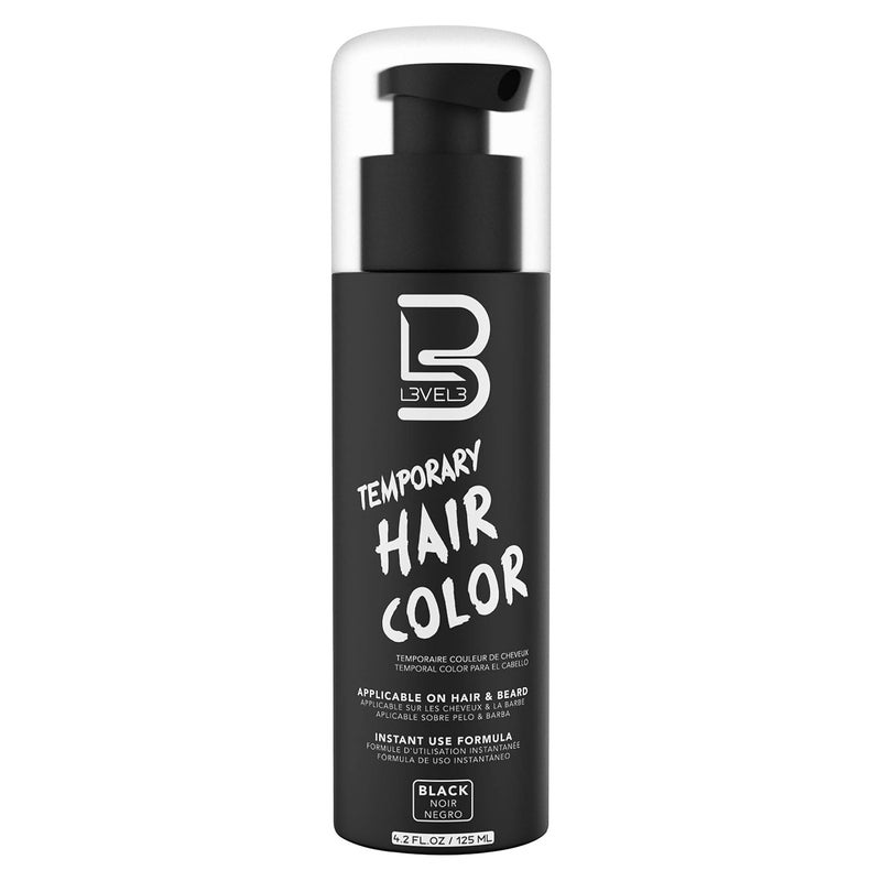 Level 3 Temporary Beard Color  For Black Hair Beards  Full Beard in Minutes  Easy to Apply and No Mixing Required L3