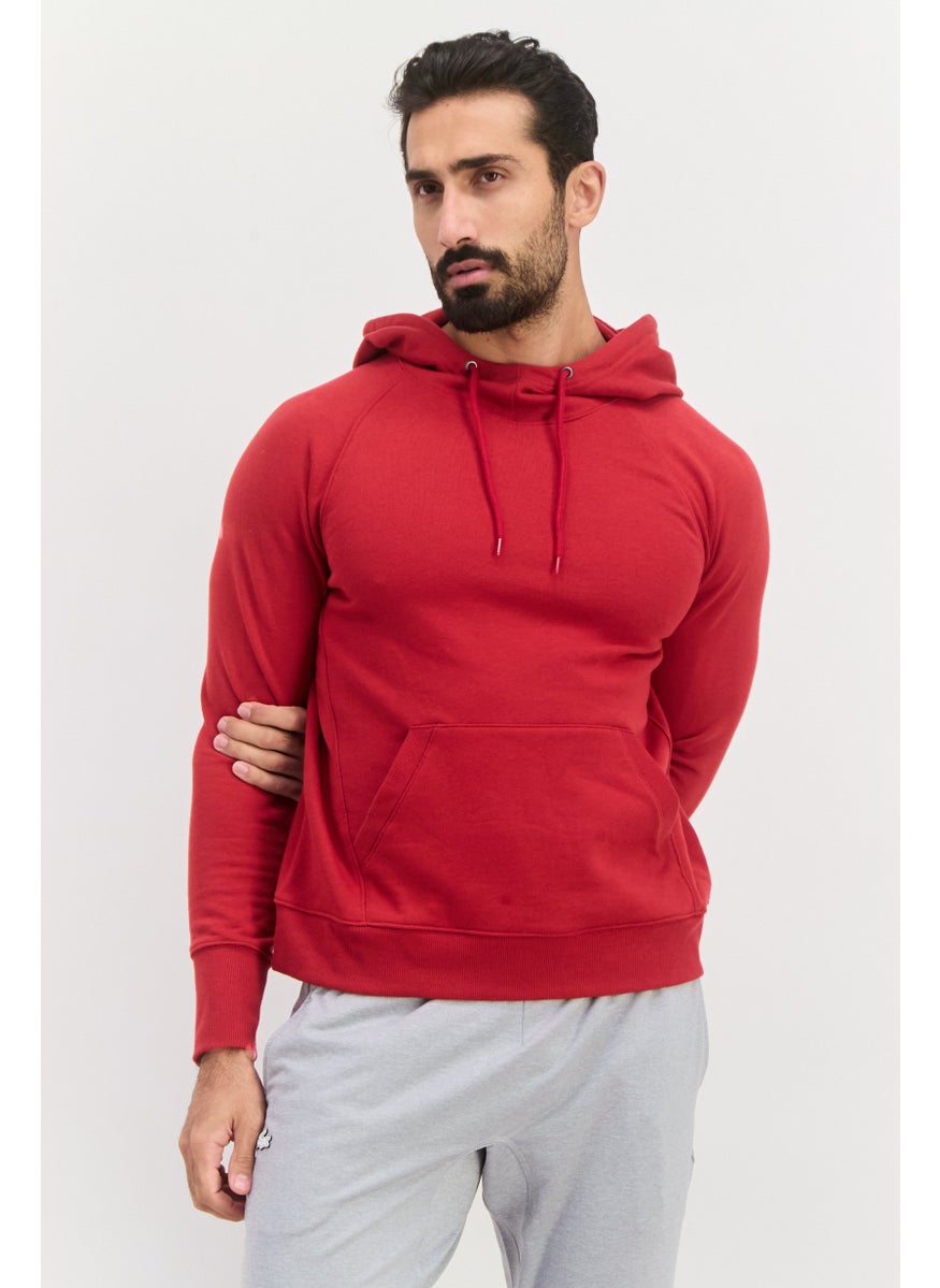 Champion Men Sportwear Fit Long Sleeves Running Sweatshirt, Red  - Image 1