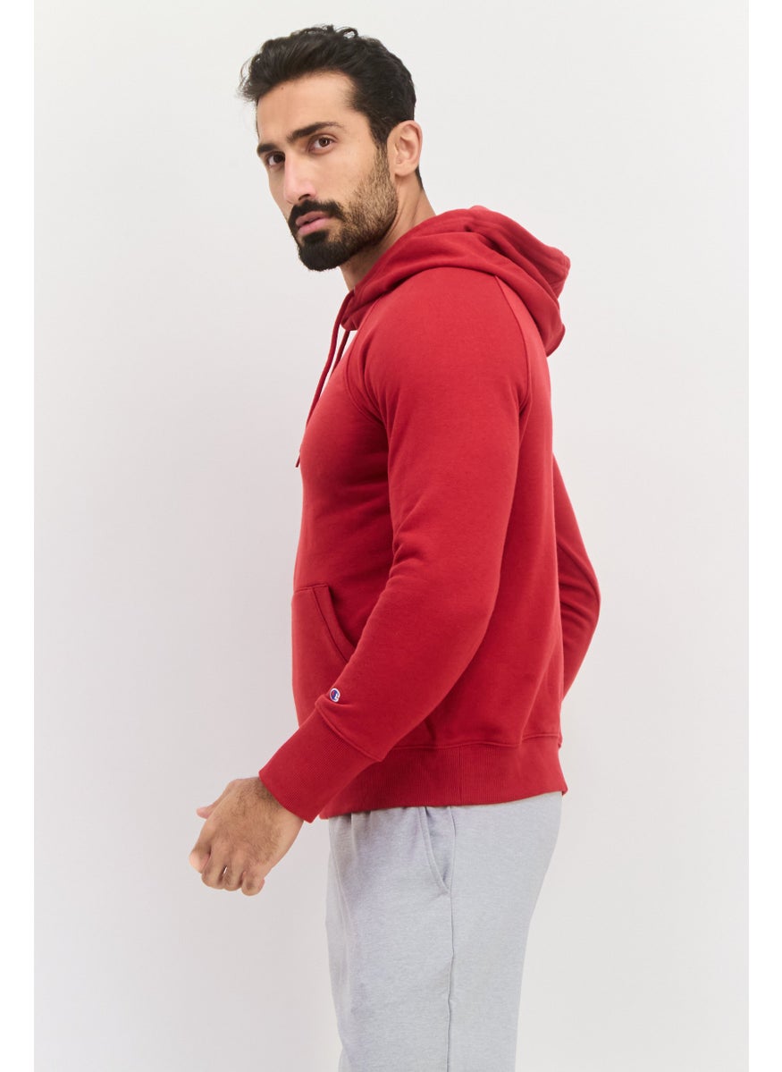 Champion Men Sportwear Fit Long Sleeves Running Sweatshirt, Red  - Image 2