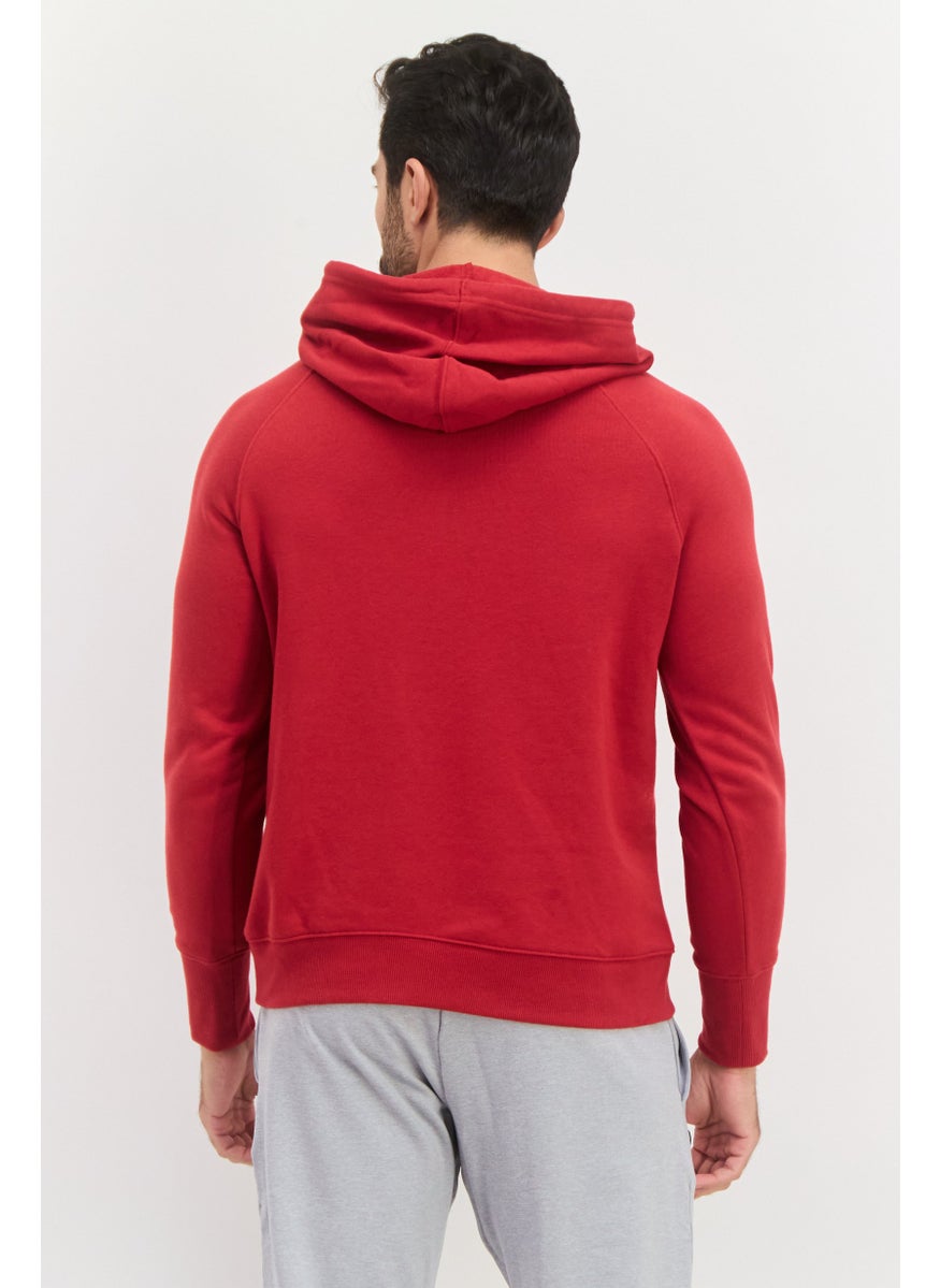 Champion Men Sportwear Fit Long Sleeves Running Sweatshirt, Red  - Image 3