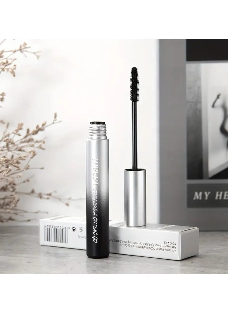 QiBest - Silk Fiber Lash Mascara Ultra Black Volume And Slender Longer and  Thicker Eyelashes Waterproof Long Lasting Fast And Easy Applying Smudge-proof Hypoaller - Image 1