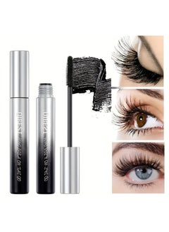 QiBest Silk Fiber Lash Mascara Ultra Black Volume And Slender Longer and  Thicker Eyelashes Waterproof Long Lasting Fast And Easy Applying Smudge-proof Hypoaller  - Image 4