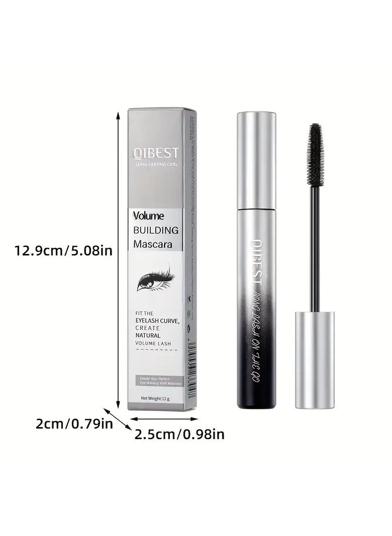 QiBest - Silk Fiber Lash Mascara Ultra Black Volume And Slender Longer and  Thicker Eyelashes Waterproof Long Lasting Fast And Easy Applying Smudge-proof Hypoaller - Image 1