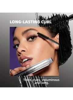 QiBest Silk Fiber Lash Mascara Ultra Black Volume And Slender Longer and  Thicker Eyelashes Waterproof Long Lasting Fast And Easy Applying Smudge-proof Hypoaller  - Image 3