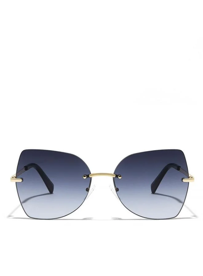 Blackout NAOMI Women Gold Sunglasses - Frame Material: Metal - Frame Color: Gold - Lens Color: Gray - Full Rim