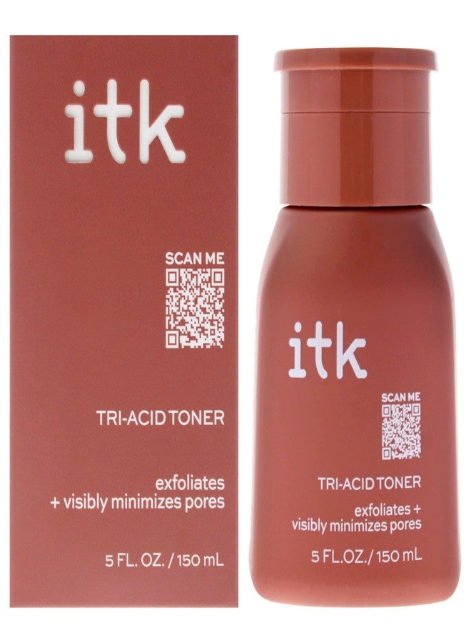 ITK Tri-Acid Facial Toner with AHA, BHA, PHA + Niacinamide - Exfoliate Face + Minimize Pores - Salicylic + Lactic Acid - Brighten Dark Spots + Glow, 5 Fl Oz - Image 1
