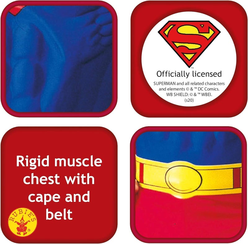 Rubies DC Comics Superheroes: Superman Deluxe Muscle Chest Costume for Adults, Men's XL - Image 3