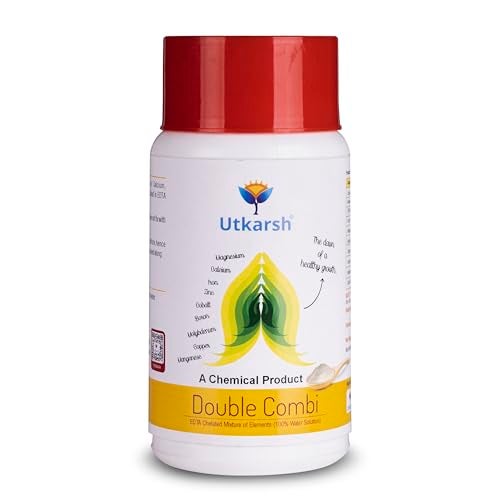 Utkarsh Double Combi - EDTA Chelated Mix - Calcium, Magnesium, Iron, Zinc, Boron, Copper, Manganese, Molybdenum, Cobalt(100% Water Soluble Chemical for Foliar Spray) (500 gm; Pack of 1) - Image 1