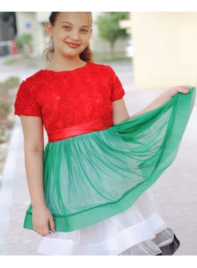 Lamora UAE National Day Flag Dress For Girls  - Image 2