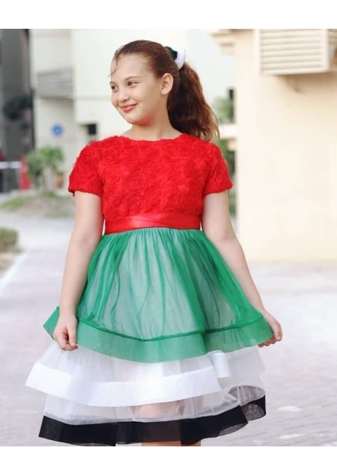 Lamora UAE National Day Flag Dress For Girls  - Image 3