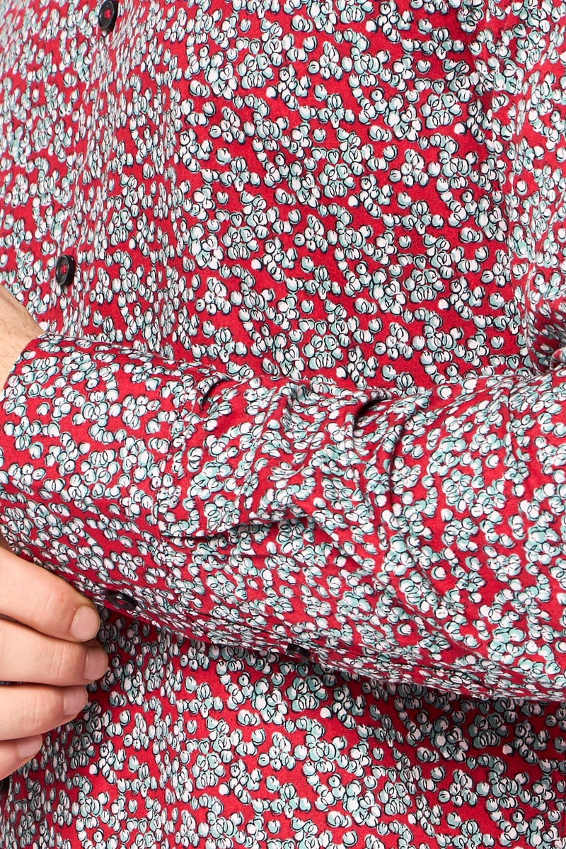 Replay Men Regular Fit Long Sleeve Allover Print Casual Shirt, Multicolor - Image 3