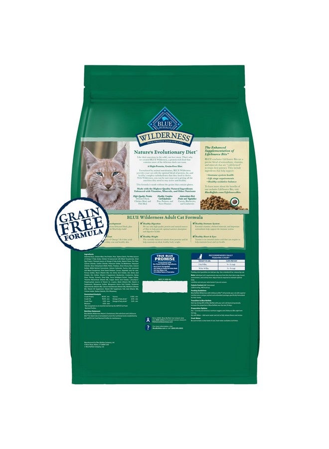 Blue Buffalo Wilderness Nature's Evolutionary Diet High-Protein, Grain-Free Natural Dry Food for Adult Cats, Duck, 5-lb. Bag - Image 2