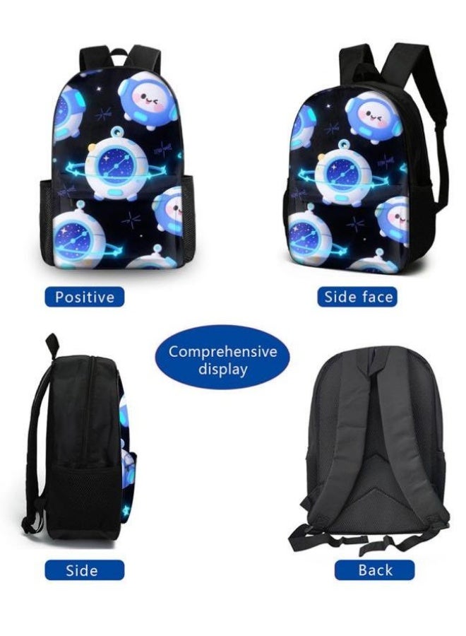 Bright Li Fire Unlock the new fashion of childish fun! Three-piece set of bags, cartoon elements for children and teenagers (students, children, friends' outings, mountain climbing, schooling, etc. can be used) - 19  - Image 3