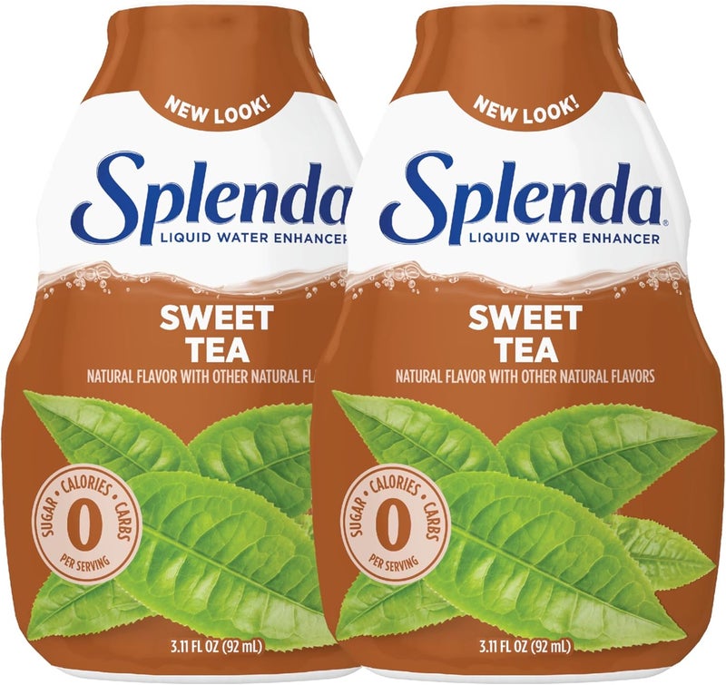 SPLENDA Liquid Water Enhancer Drops - Sugar Free Sweet Tea Flavor, 3.11 Fl Oz Each Bottle (2 Pack) - Image 1