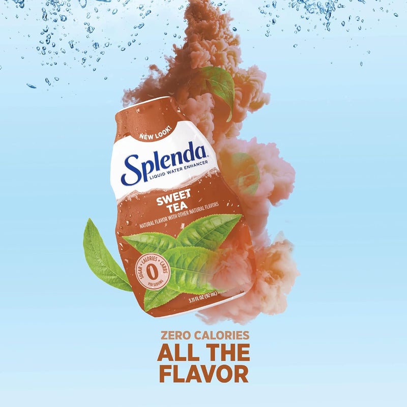SPLENDA Liquid Water Enhancer Drops - Sugar Free Sweet Tea Flavor, 3.11 Fl Oz Each Bottle (2 Pack) - Image 5