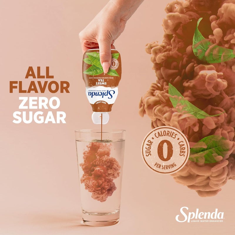 SPLENDA Liquid Water Enhancer Drops - Sugar Free Sweet Tea Flavor, 3.11 Fl Oz Each Bottle (2 Pack) - Image 3