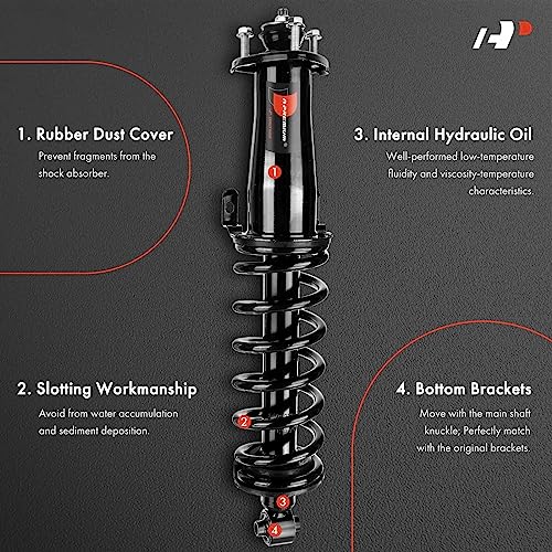 A-Premium مجموعة ممتص الصدمات والزنبرك الخلفي الكامل A-Premium (2) متوافقة مع لكزس IS250 2006-2013، IS350 2011-2013 - Image 3