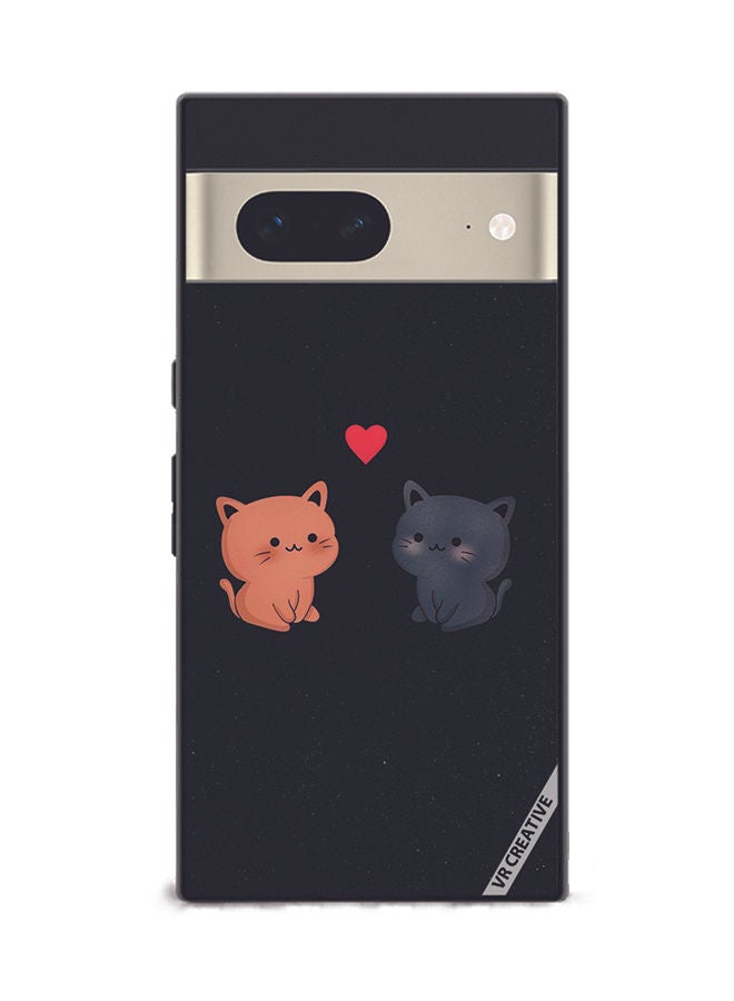 VR CREATIVE Protective Case Cover For Google Pixel 7 Cats Design Multicolour