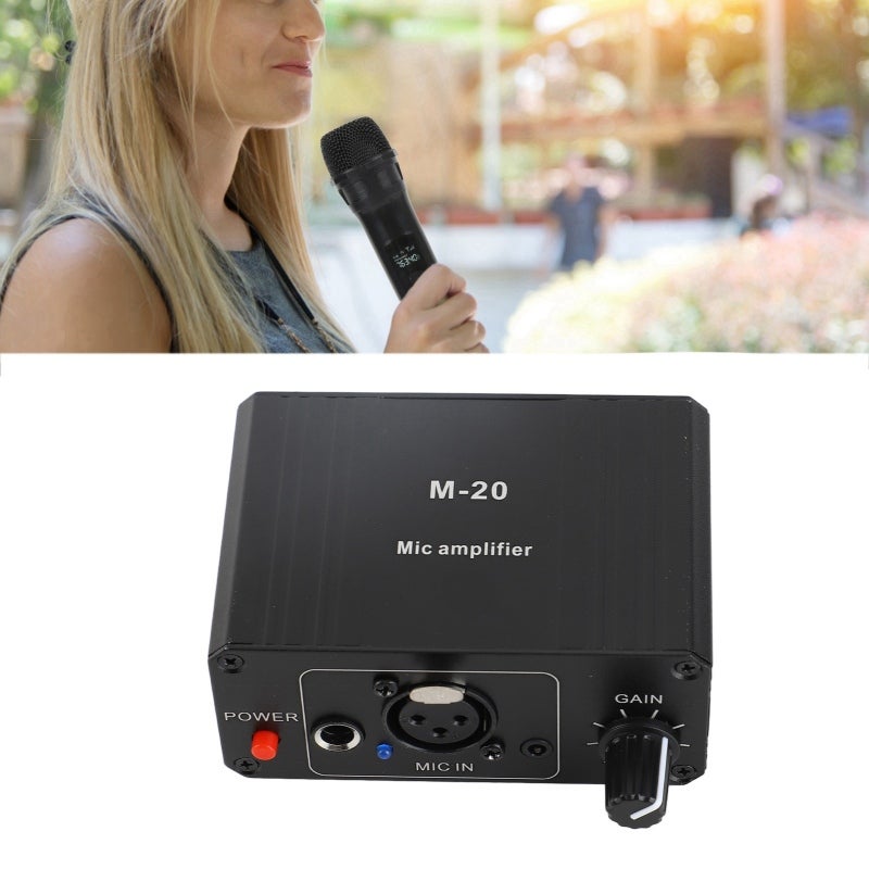 Microphone Preamp: 22db/27db High Gain - 48V Phantom Power Low Noise Mic Booster for Dynamic & Condenser Microphones Home Studio Recording Podcasting Live Streaming - Image 3