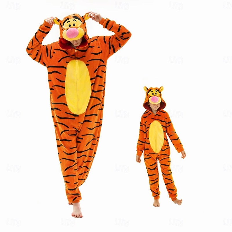 Y&D Animal Band Costume Carnival Costume 2026 Kigurumi Pajamas Fancy Costume Group Costume Animal Cartoon Warm Funny Costume Comfy Kid's Adults' Unisex Men and Women Boys and Girls Halloween Carnival - Image 1