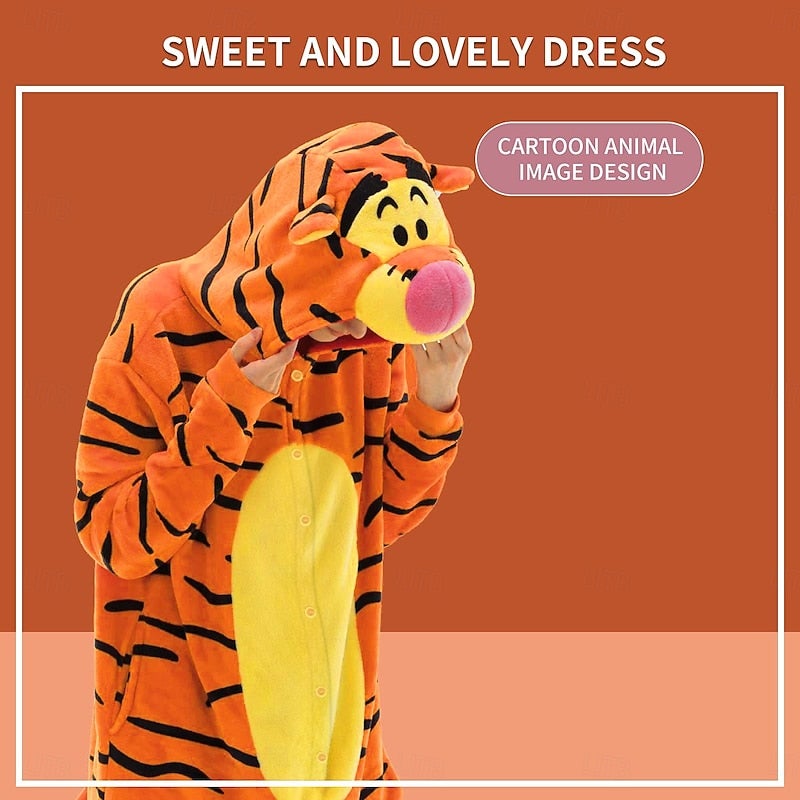 Y&D Animal Band Costume Carnival Costume 2026 Kigurumi Pajamas Fancy Costume Group Costume Animal Cartoon Warm Funny Costume Comfy Kid's Adults' Unisex Men and Women Boys and Girls Halloween Carnival - Image 5