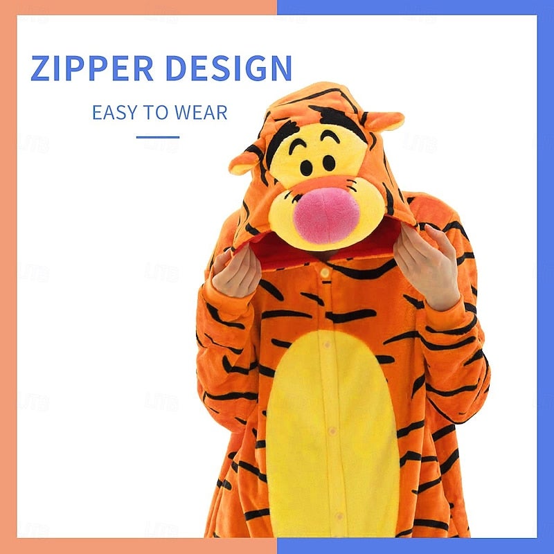 Y&D Animal Band Costume Carnival Costume 2026 Kigurumi Pajamas Fancy Costume Group Costume Animal Cartoon Warm Funny Costume Comfy Kid's Adults' Unisex Men and Women Boys and Girls Halloween Carnival - Image 4