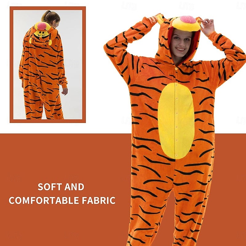 Y&D Animal Band Costume Carnival Costume 2026 Kigurumi Pajamas Fancy Costume Group Costume Animal Cartoon Warm Funny Costume Comfy Kid's Adults' Unisex Men and Women Boys and Girls Halloween Carnival - Image 3