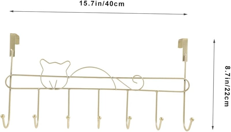 حامل حائط من الحديد على شكل خطاف للقطط للمعاطف والقبعات والمفاتيح بدون حفر ديكور مدخل بسيط - Image 3