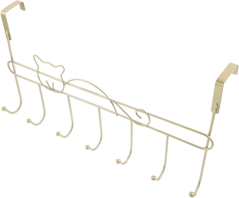 حامل حائط من الحديد على شكل خطاف للقطط للمعاطف والقبعات والمفاتيح بدون حفر ديكور مدخل بسيط - Image 1