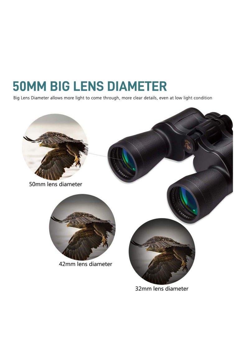 Generic 20x50 HD Binoculars for Adults High Powered Professional Waterproof/Compact Binoculars Durable & Clear BAK4 Prism FMC Lens,Bird Watching Binoculars for Adults Outdoor Sports Travel Hunting  - Image 3