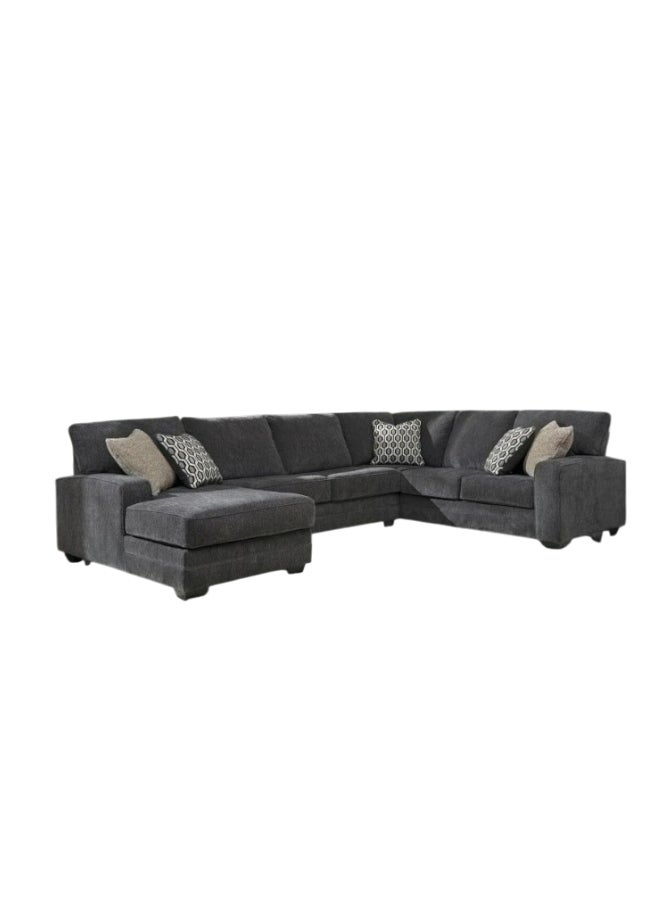 هوم جويز كنبة زاوية لوكس لينيار لونجر - تصميم على شكل حرف U - كتان رمادي - Image 2