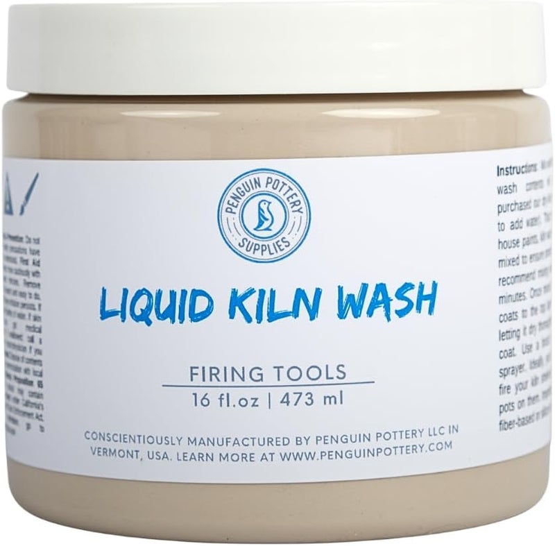 Penguin Pottery - 16 oz Liquid Kiln Wash - Ready to Use - No Need to Mix - Prevent Glaze from Sticking to Kiln Shelves (1 Pint | 16 fl.oz | 473 ml) - Image 1