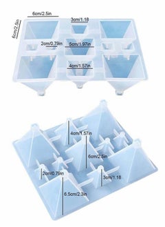 Excefore 1 Pcs Pyramid Jewelry Casting Mold, Resin Silicone Casting Molds Epoxy Crystal Resin Molds Jewelry Box Molds for Resin Casting, Jewelry Making, Aromatherapy Candle Making 11-Slot  - Image 4