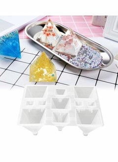 Excefore 1 Pcs Pyramid Jewelry Casting Mold, Resin Silicone Casting Molds Epoxy Crystal Resin Molds Jewelry Box Molds for Resin Casting, Jewelry Making, Aromatherapy Candle Making 11-Slot  - Image 3
