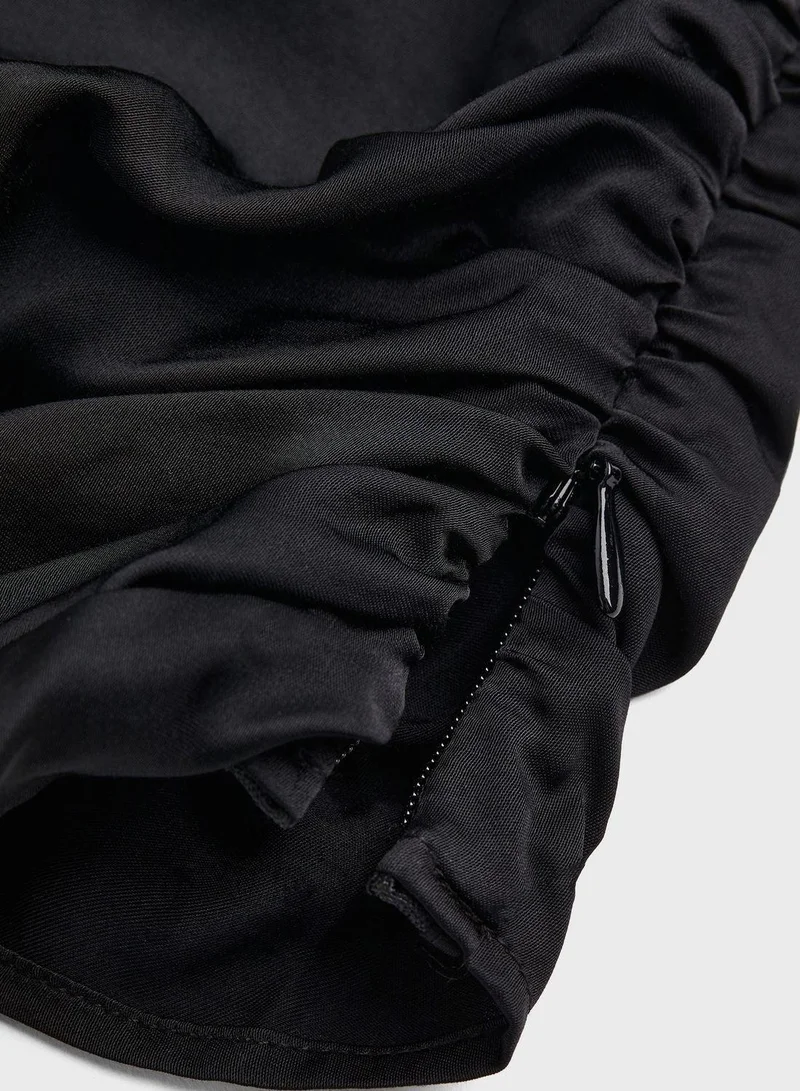 H&M Bardot Tie Detail Top